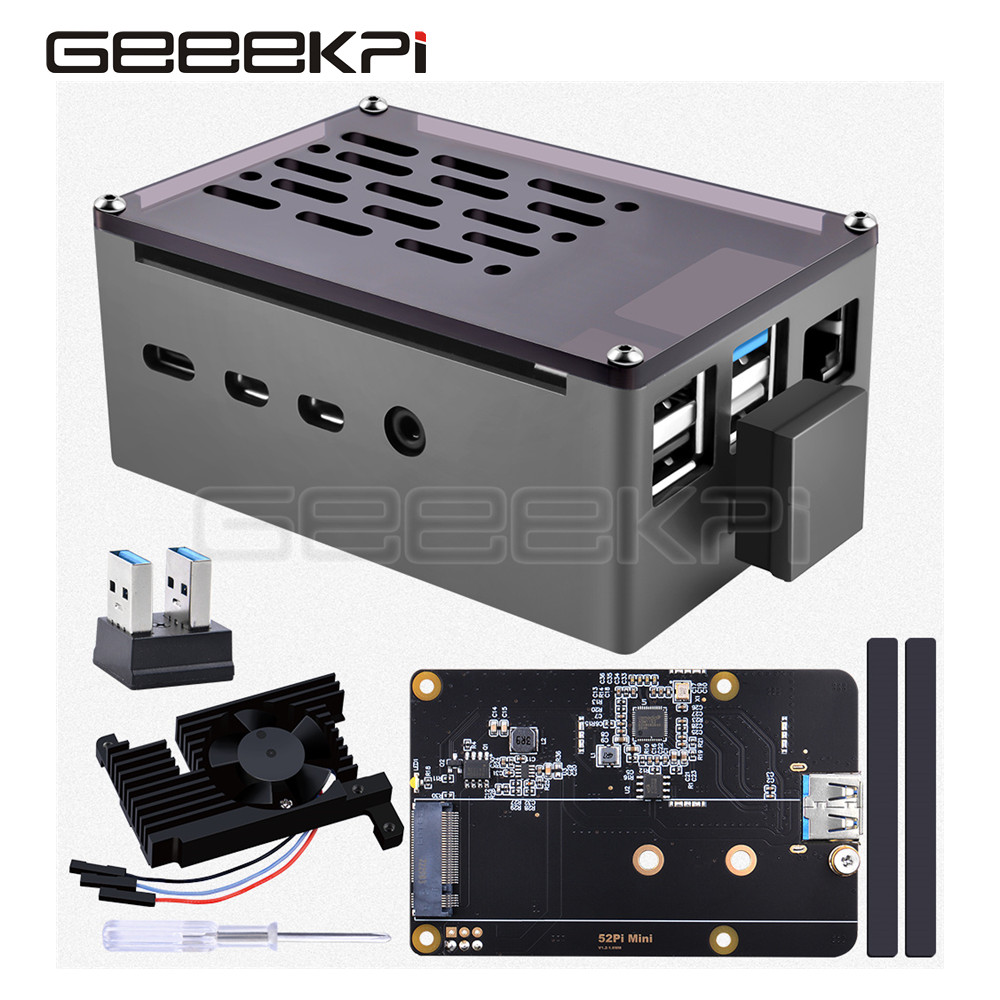 Argon One V3 M.2 Nvme Case - GeeekPi Aluminum Brick Case Black Shell