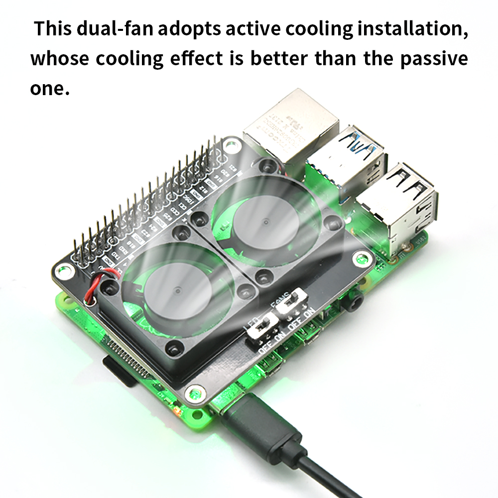 RPI Dual Cooling Fan Shield Wi - Raspberry Pi Water Cooling Kit recension och pris